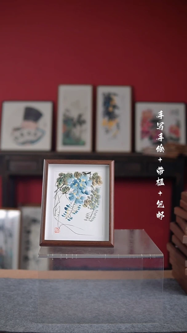 国画等****光手写手绘-17*110卷轴-花鸟作品