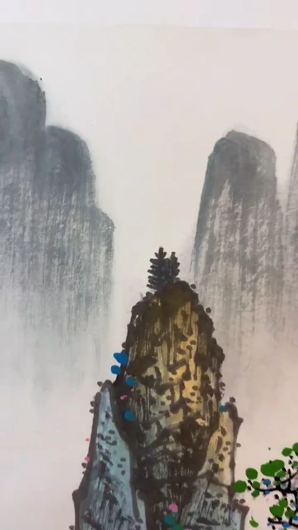 国画王炳杰手绘绘画作品25-2