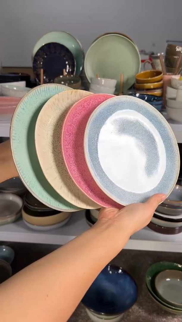陶瓷外贸尾货瑕疵满20包邮X4小盘