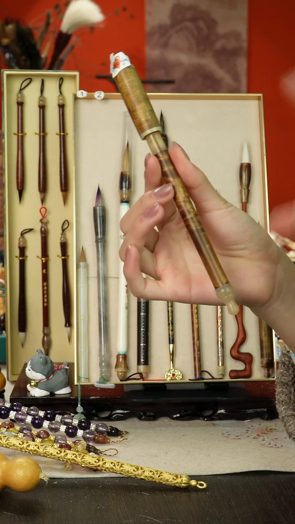 3号闪孤品高货毛笔链接 清水试笔 蘸墨不退