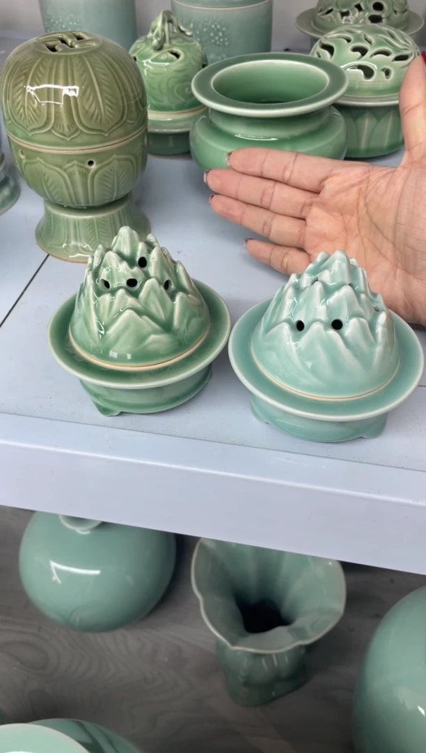 瓷2个特价福利 微瑕 慧仙青瓷