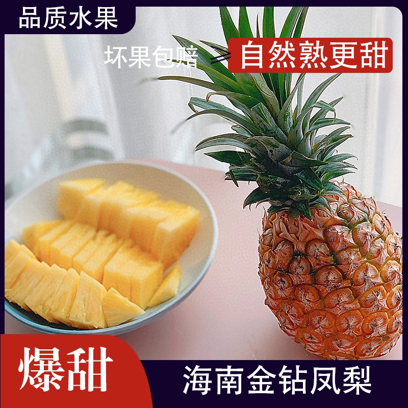 海南金钻凤梨热带水果香甜多汁自然成熟果肉细腻应季产地现摘现发