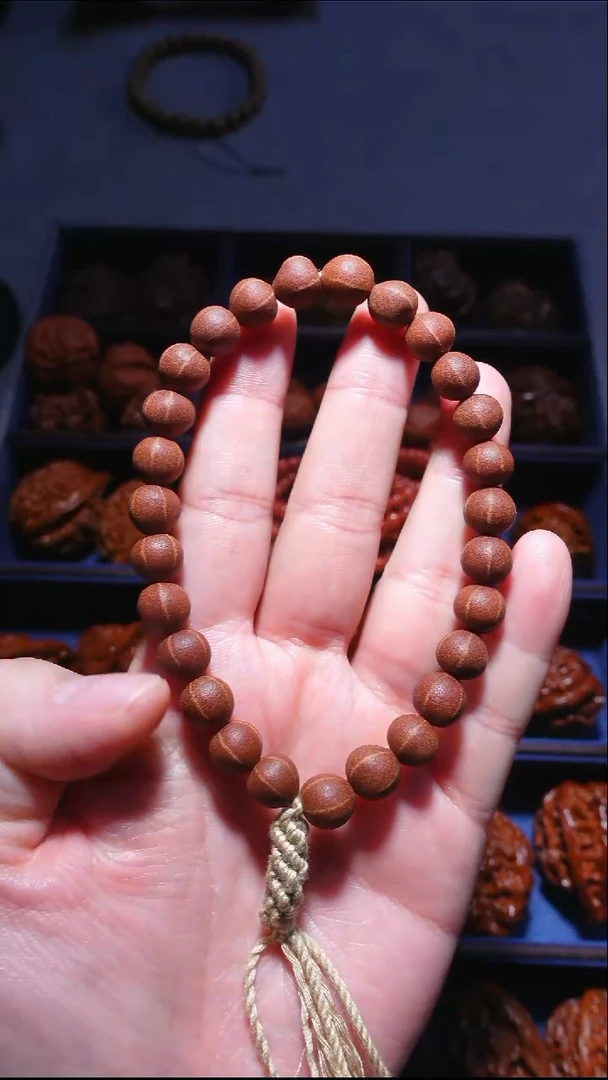 手串五线菩提9左右红皮金线五线