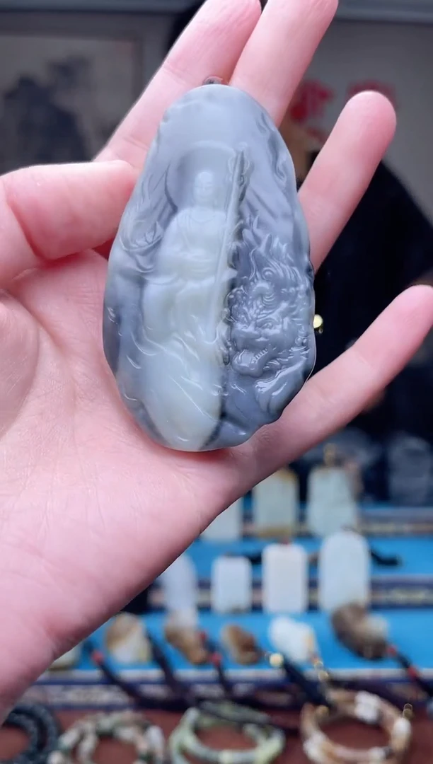 和田玉未镶嵌挂件1