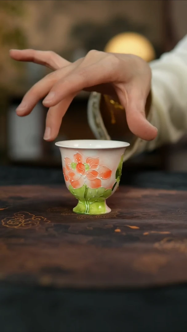 杯景德镇陶瓷杯碗柴烧多人