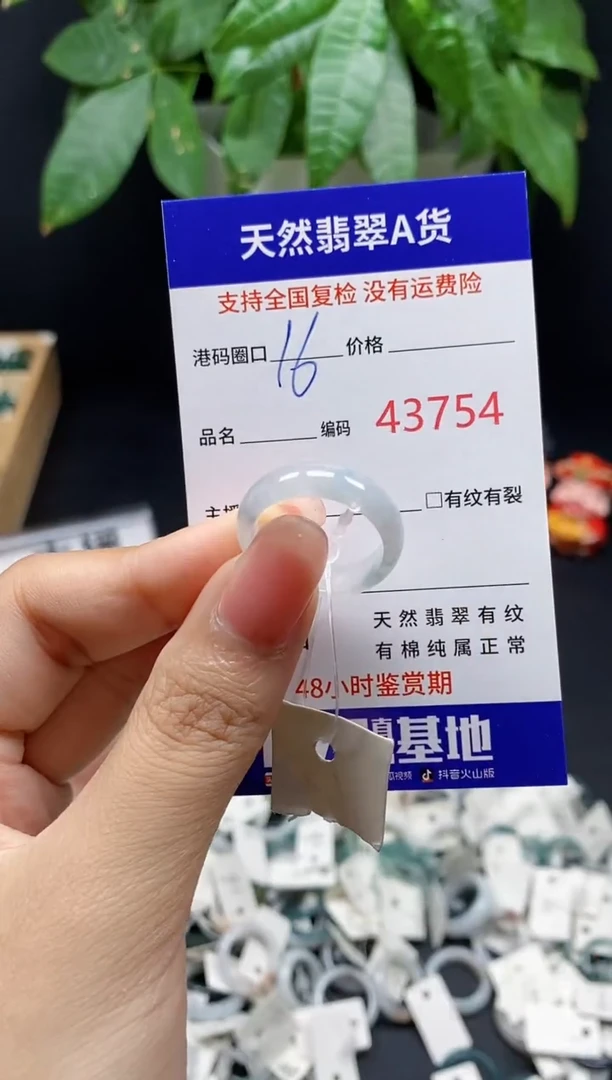 翡翠戒指未镶嵌 天然翡翠戒圈3754