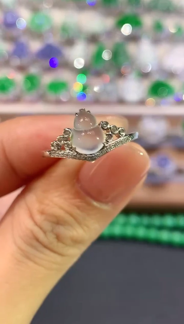 18K金镶嵌戒指翡翠a30