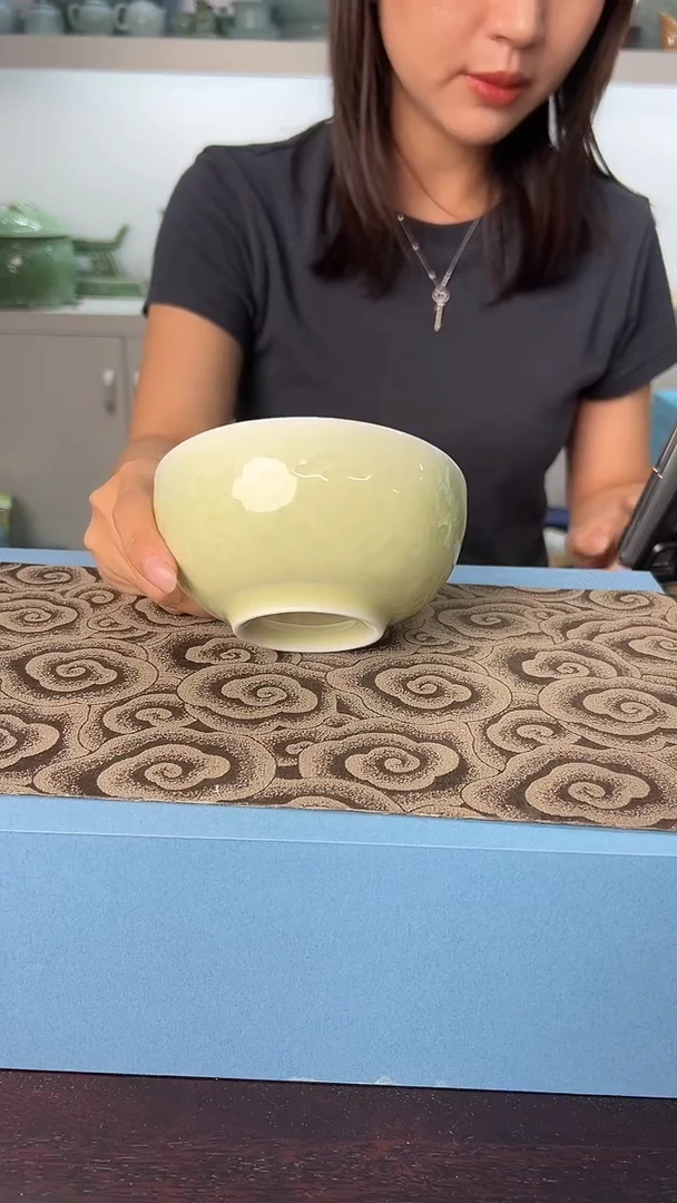 龙泉云间青瓷小米茶器