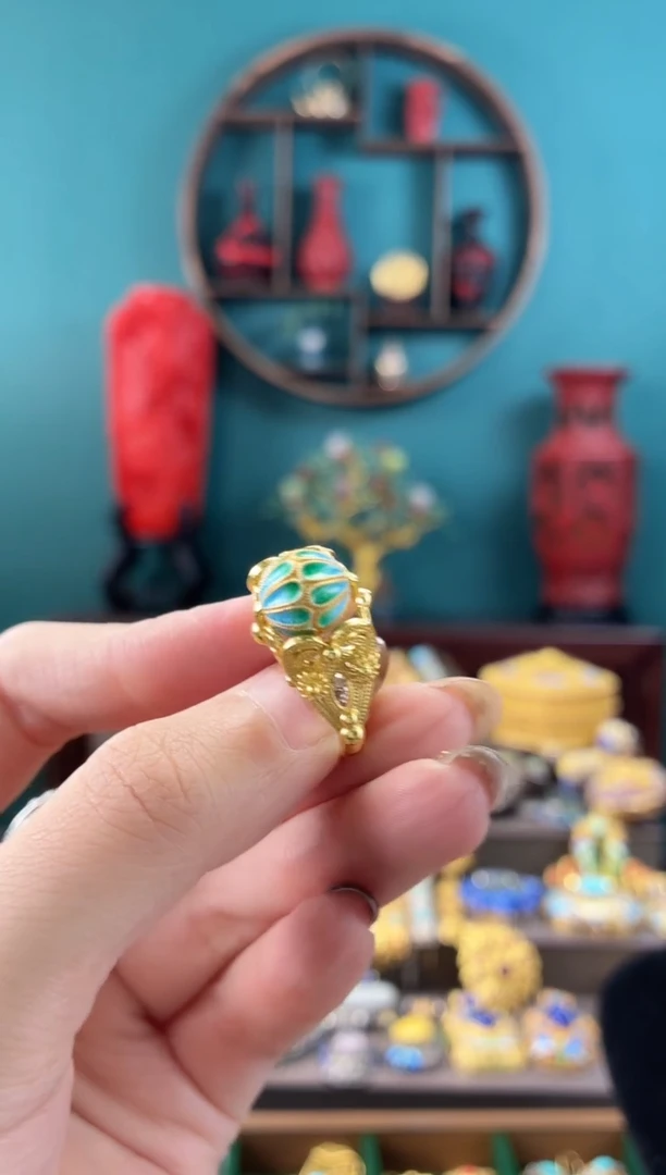 非遗手工花丝镶嵌戒指