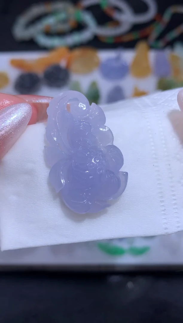 未镶嵌定制翡翠莲花