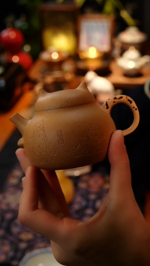 茶器紫砂猫咪壶紫砂猫咪壶