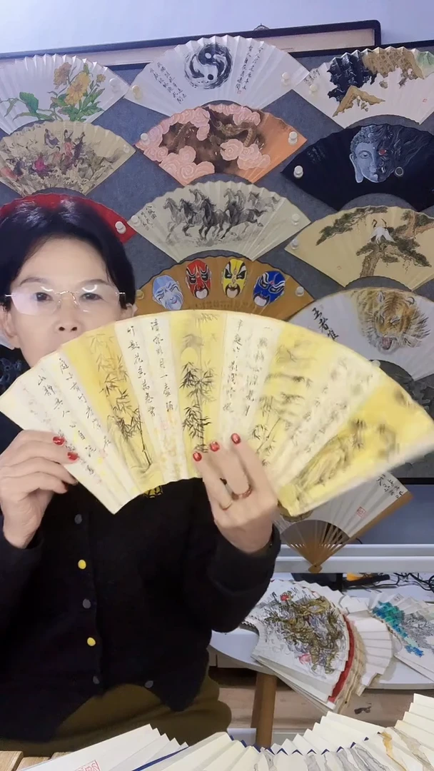 扇子九五寸十八方玉竹折扇