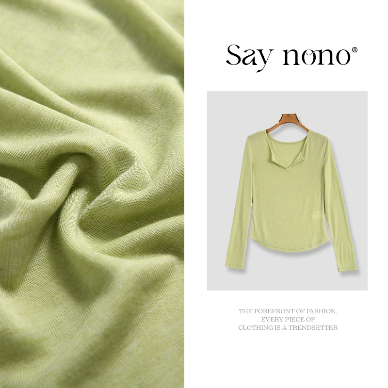 懒猫nono│Saynono 天丝羊毛小翻领长袖/XXYY8215