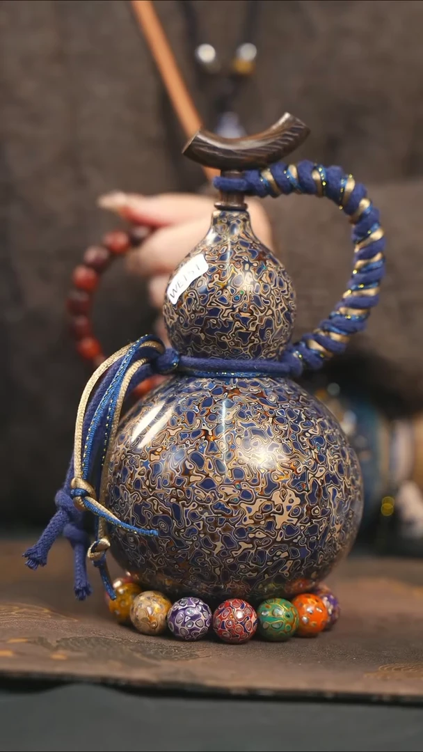 【闪购商品】WE151漆艺酒葫芦不包手串及旋转底座