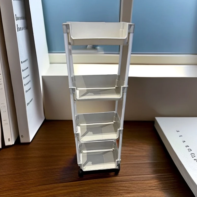 厨房零食置物架大容量加厚多层架子家用书架小推车卫生间储物架