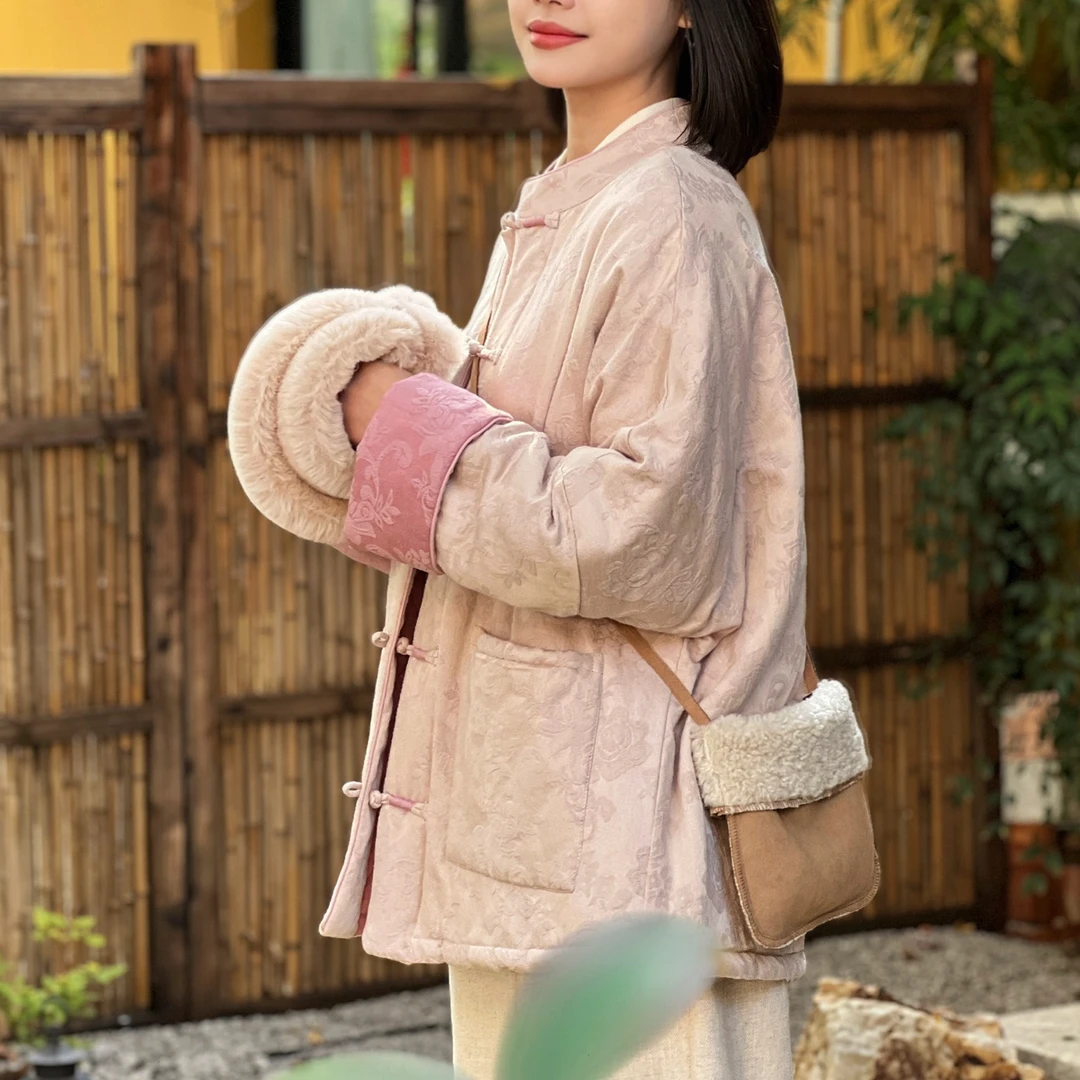 【新疆棉花加厚棉袄】新中式国风棉花棉袄棉服棉衣女款加厚保暖冬季