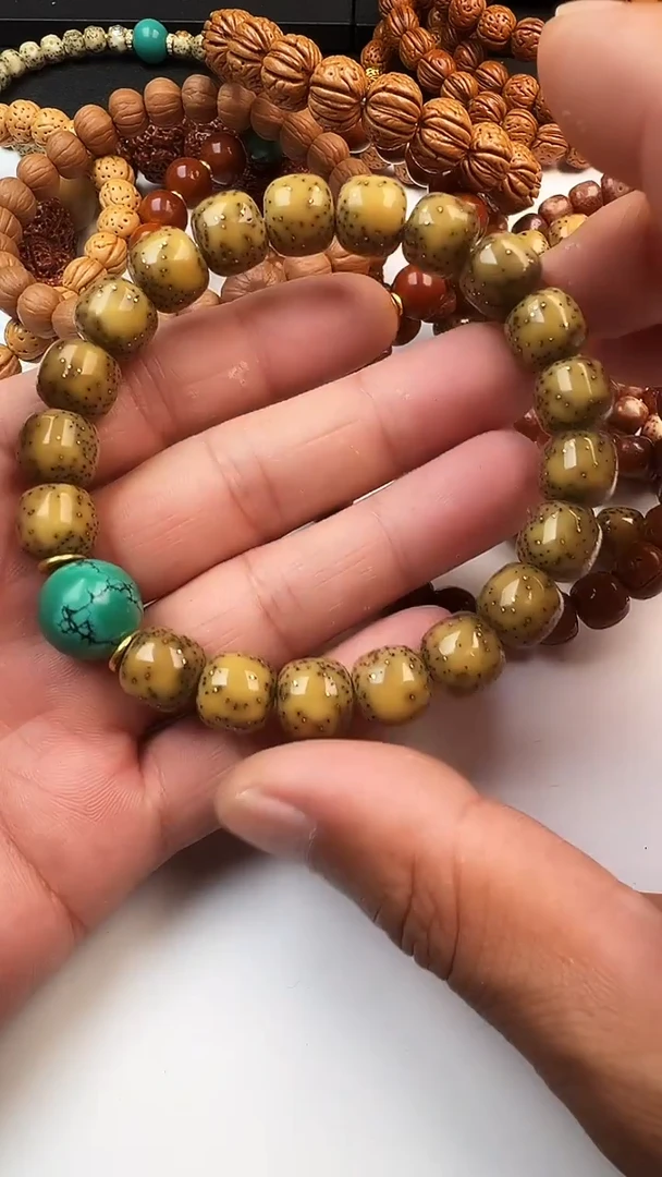 手串菩提足金镶嵌星月菩提