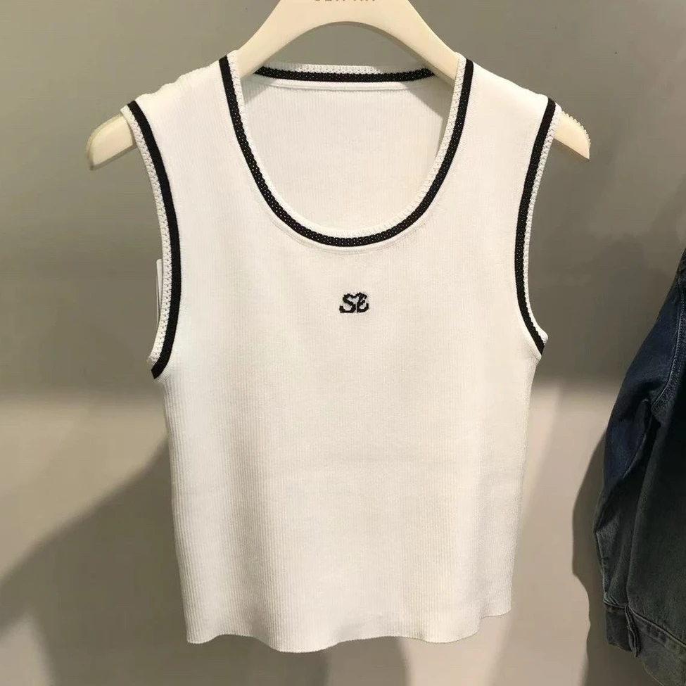 背心25夏款修身百搭无袖针织背心0792SF