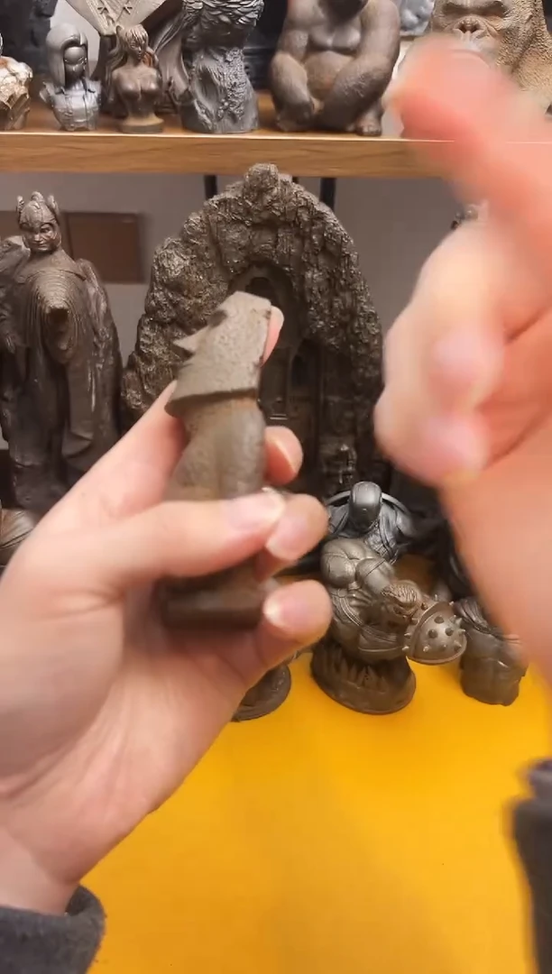 金属实心铁艺---小石像人