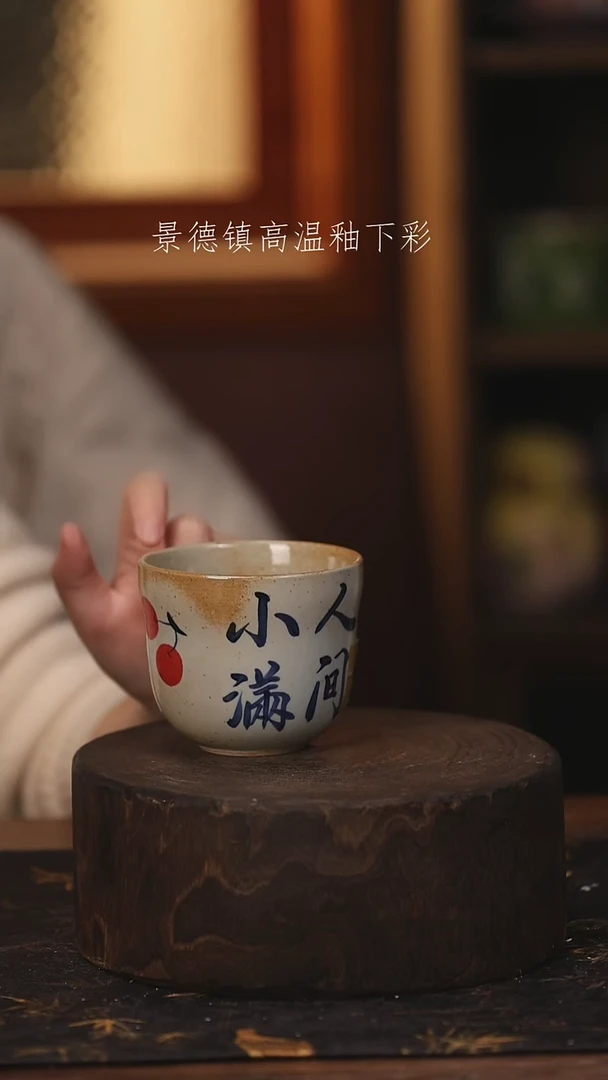 陶瓷景德镇高温釉下手绘陶瓷@L186@