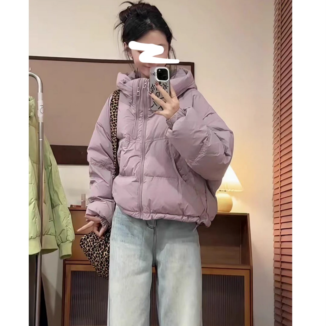 （柚子同款）SQ冬季双拉链时尚连帽加厚羽绒服0997