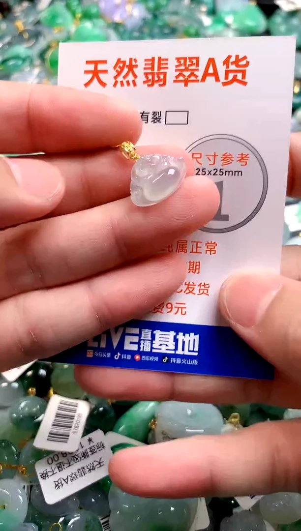 颈饰18K金镶嵌翡翠0801675711