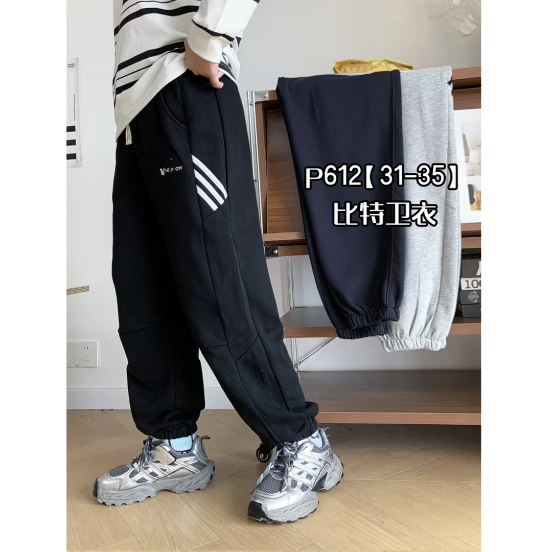 【P612-灰色】青少年春秋款运动卫裤