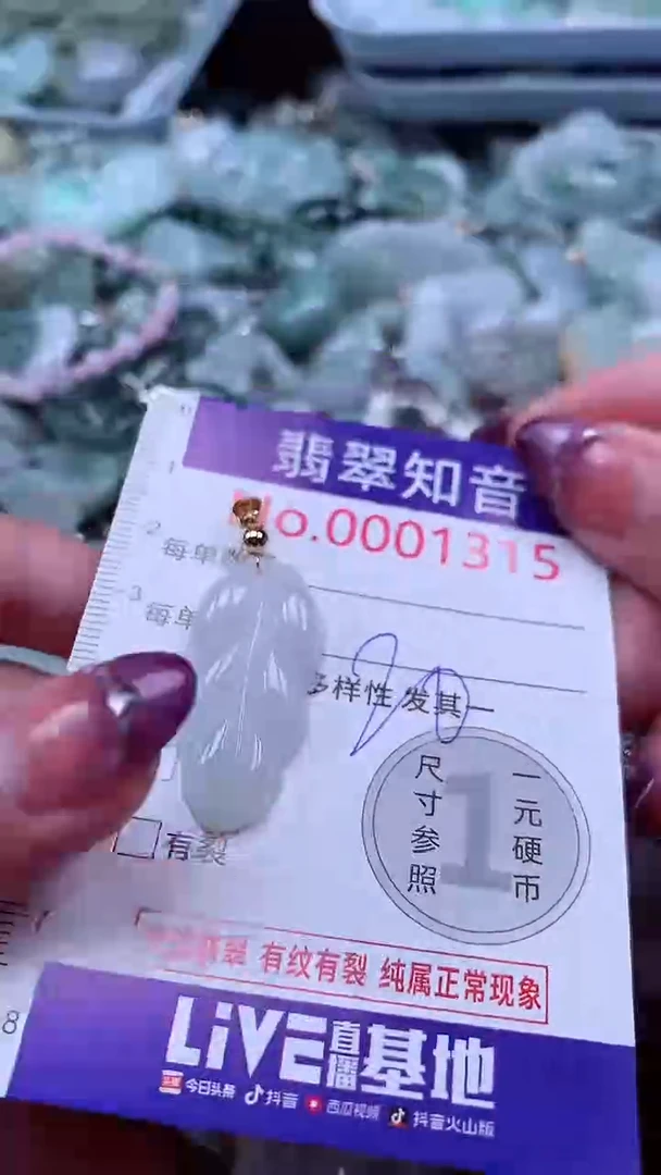 翡翠未镶嵌吊坠(不含链)1315