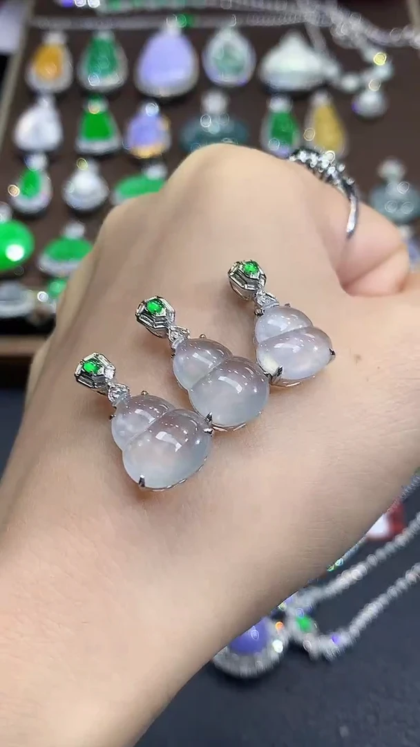 吊坠(不含链)18K金镶嵌翡翠S6 多样性发一件