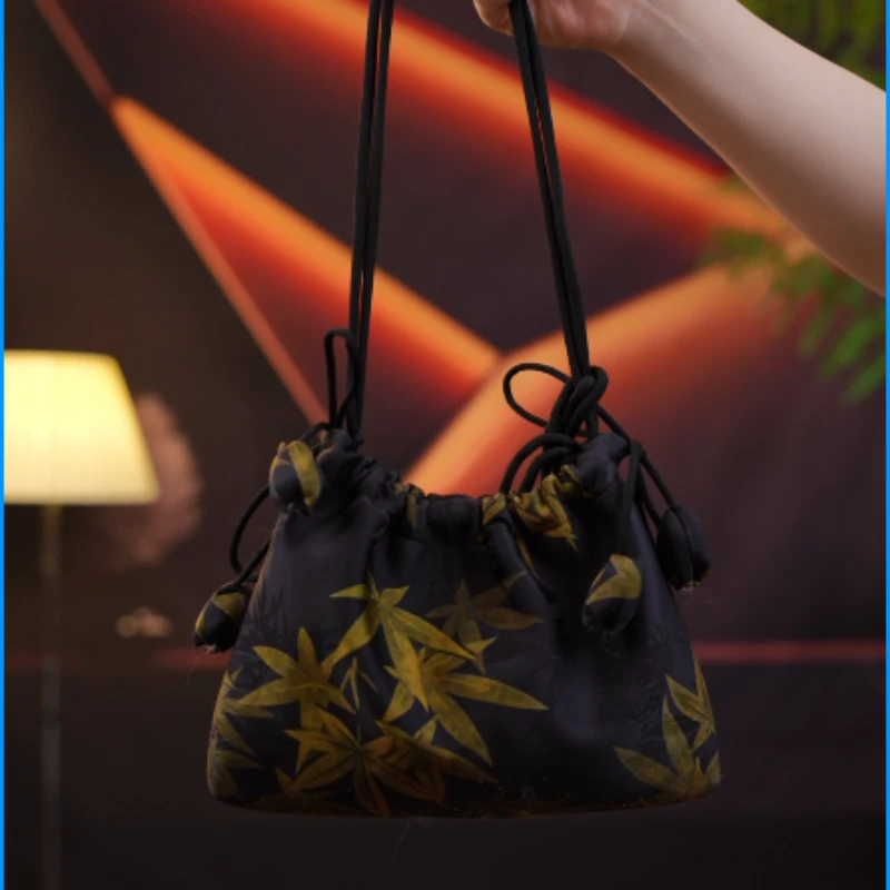 【如意包】19*29双夹层双抽绳香囊新中式国风双面定位花肩带可调节