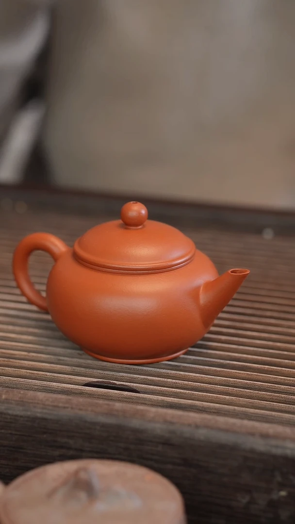 茶壶紫砂水平 朱泥 半手工 140cc
