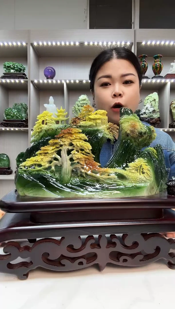 石材天然石材家居摆件办公室客厅玄关高档摆件