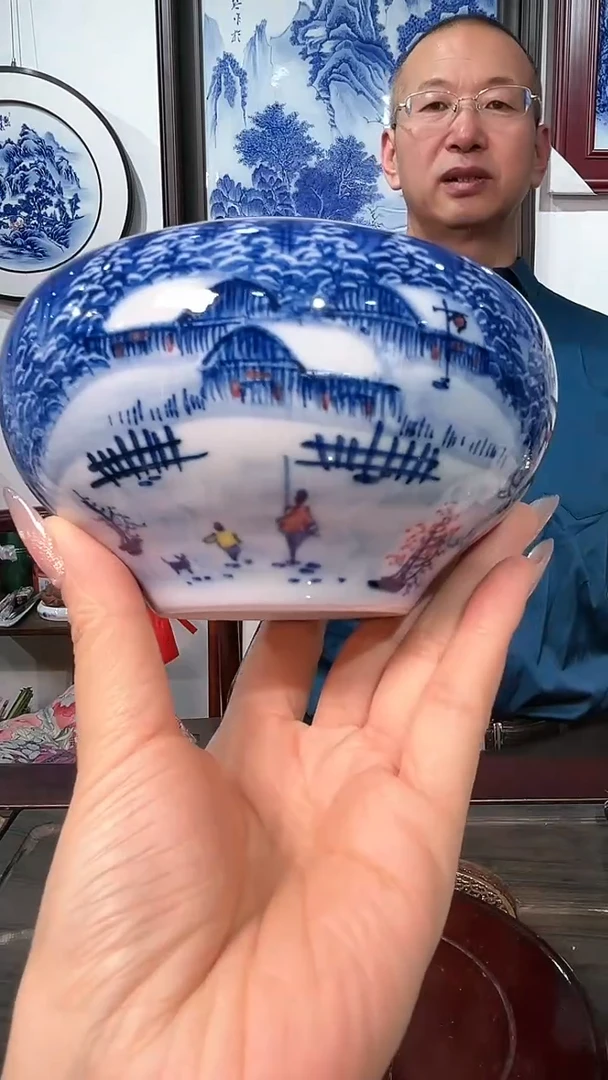【闪购商品】官窑瓷画院579官窑瓷画院吴小琴雪景水洗