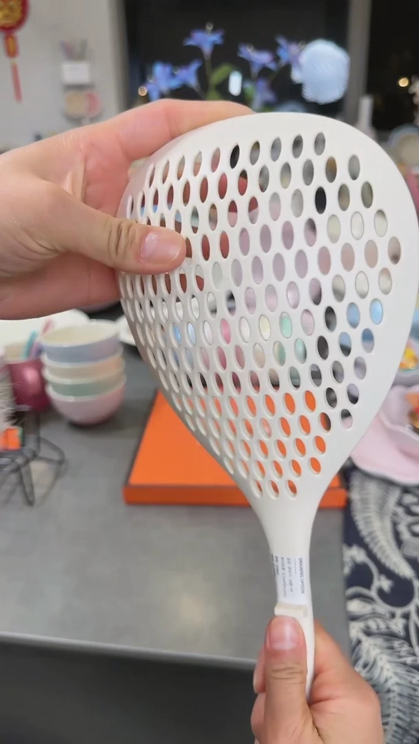 【闪购商品】瓷沥水勺34.5*13.5*4cm-霜白