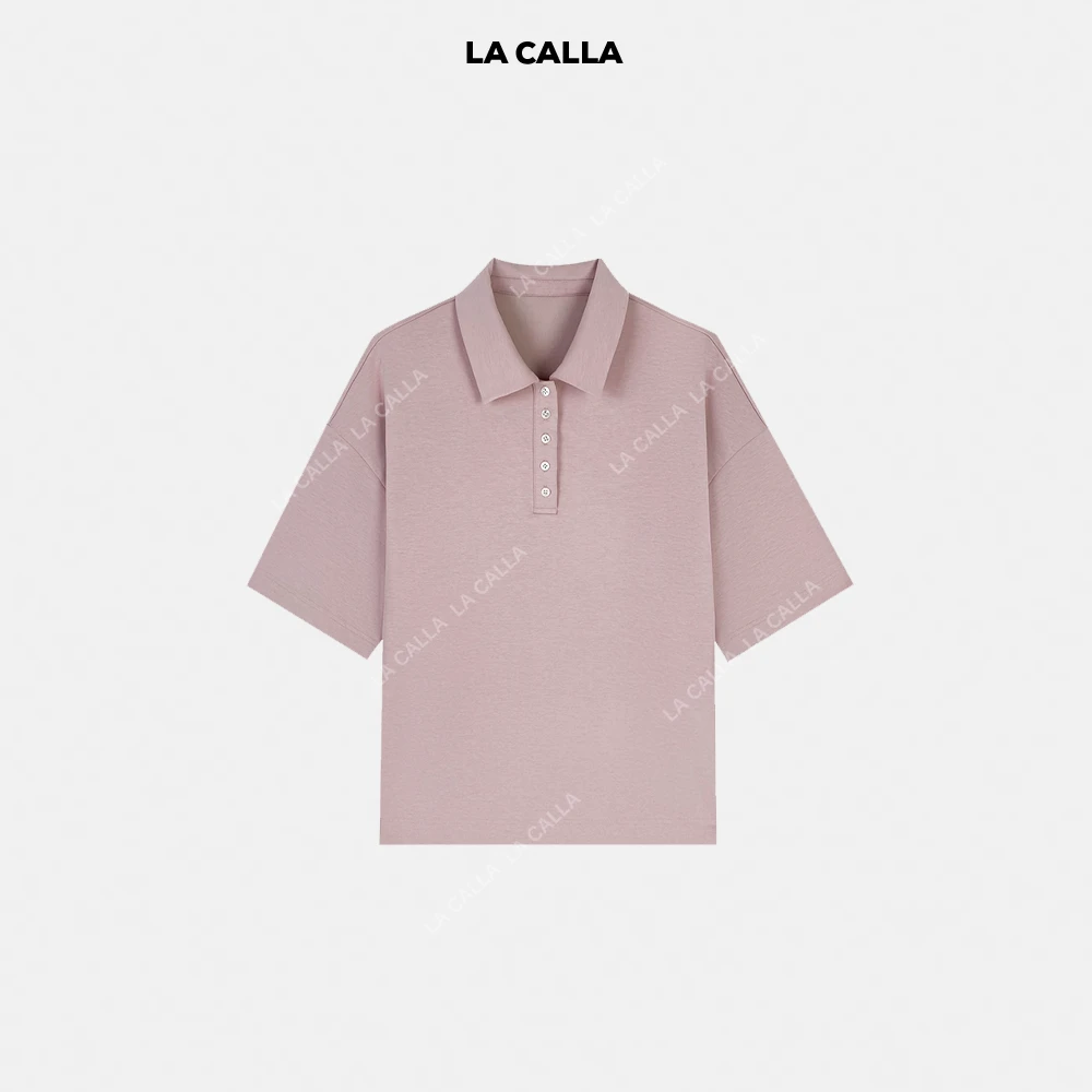 LA CALLA极简日系POLO短袖T恤OY52-2138