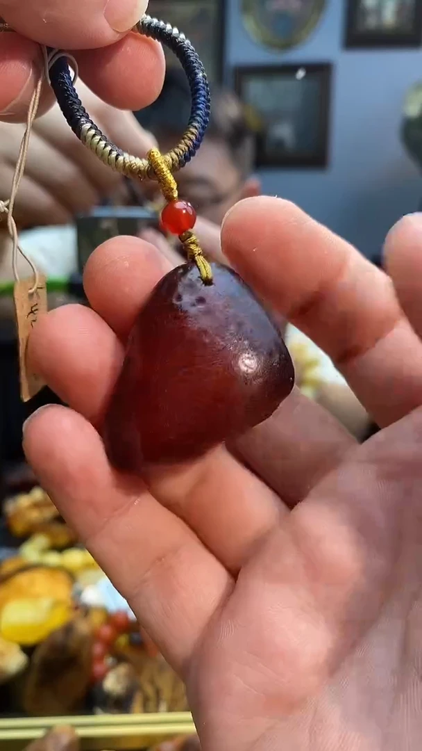 琥珀颈饰未镶嵌包包挂