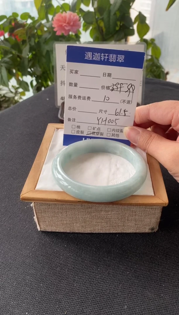 未镶嵌手镯翡翠61.9圈口 YH005编码