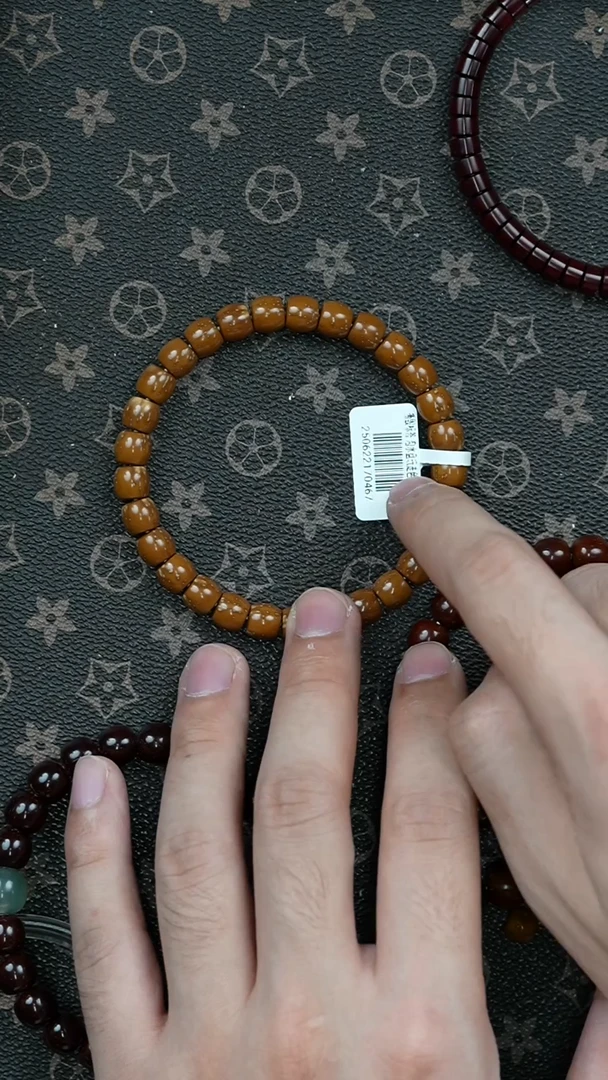 紫金鼠手串0467黄皮实心直切卡8尺寸