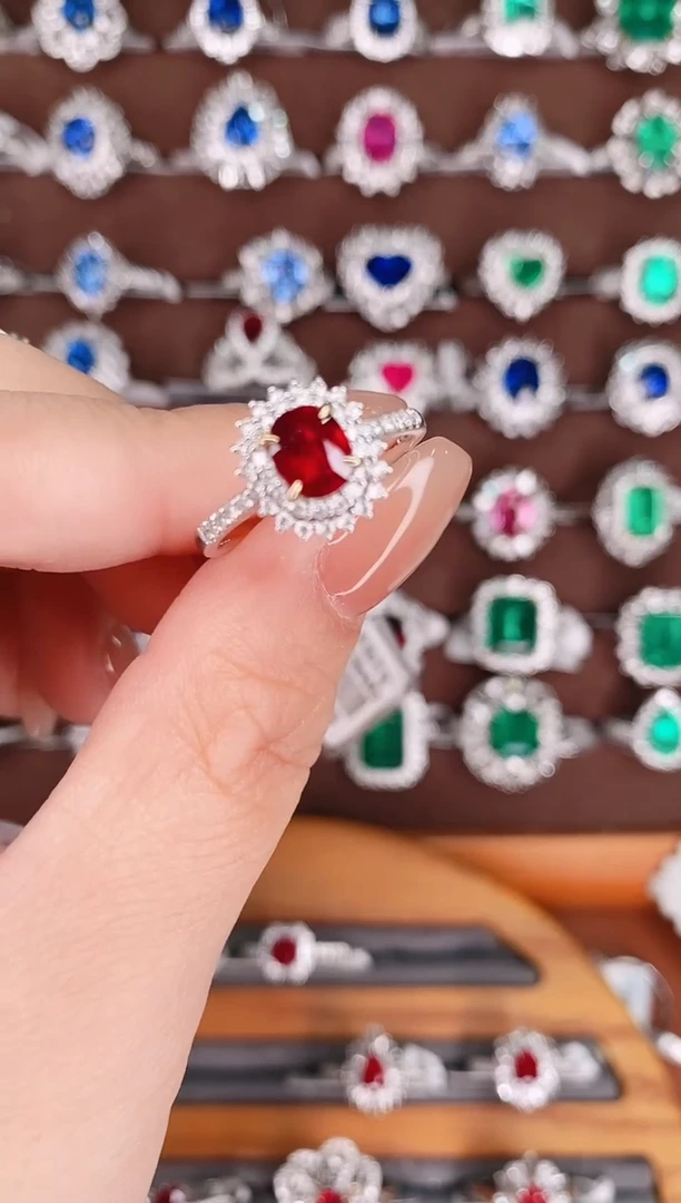 【闪购商品】红宝石18K金戒指18K金镶嵌1.05克拉