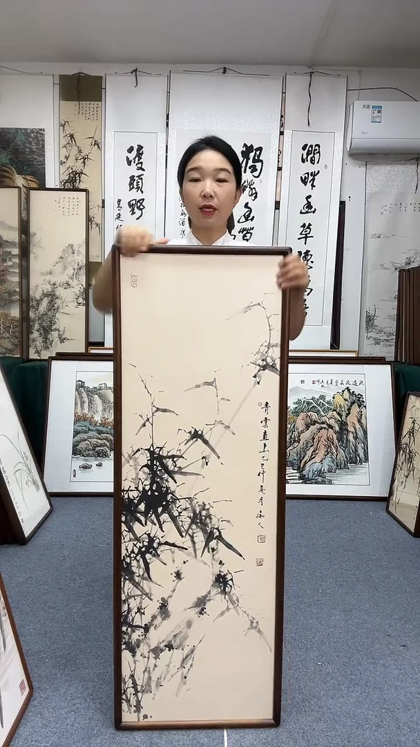 国画42*122实木画框京东包邮手绘