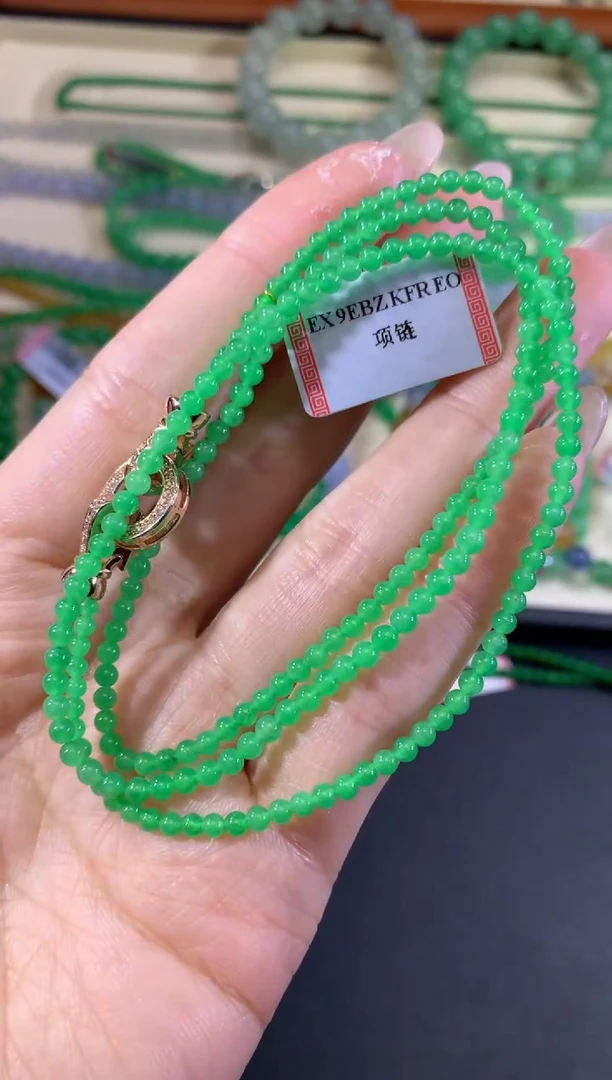 颈饰未镶嵌翡翠160-珠串