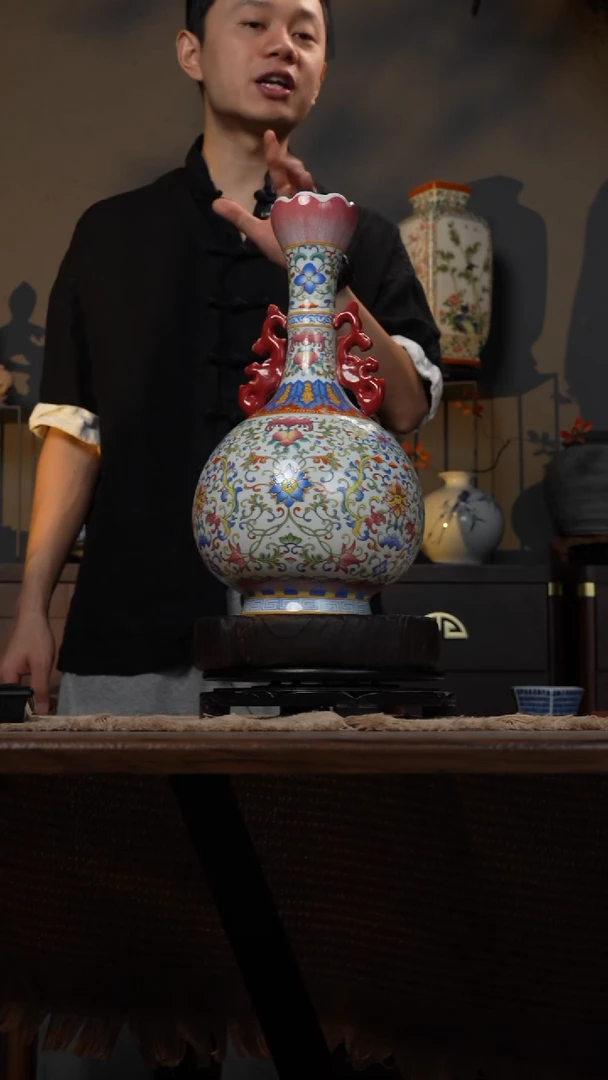 摆件WN问泥景德镇陶瓷花瓶摆件