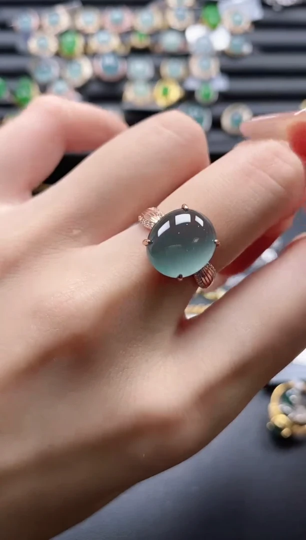 【闪购商品】翡翠戒指银S925镶嵌51151