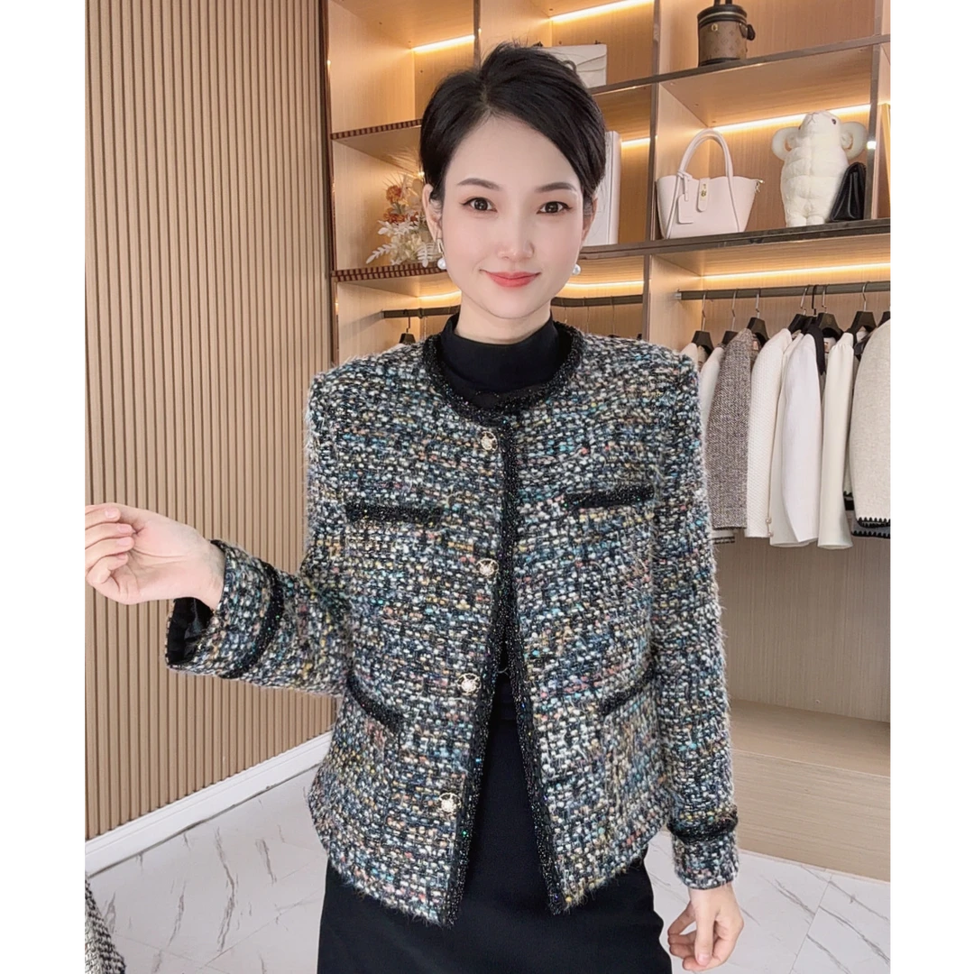 长款法式轻奢女气质上衣短外套秋季长袖时尚系带法式优雅剪裁
