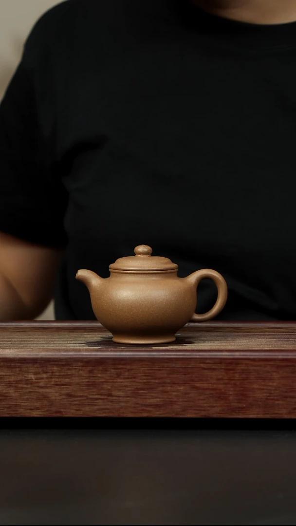 紫砂茶壶芝麻绿 掇只 全手工