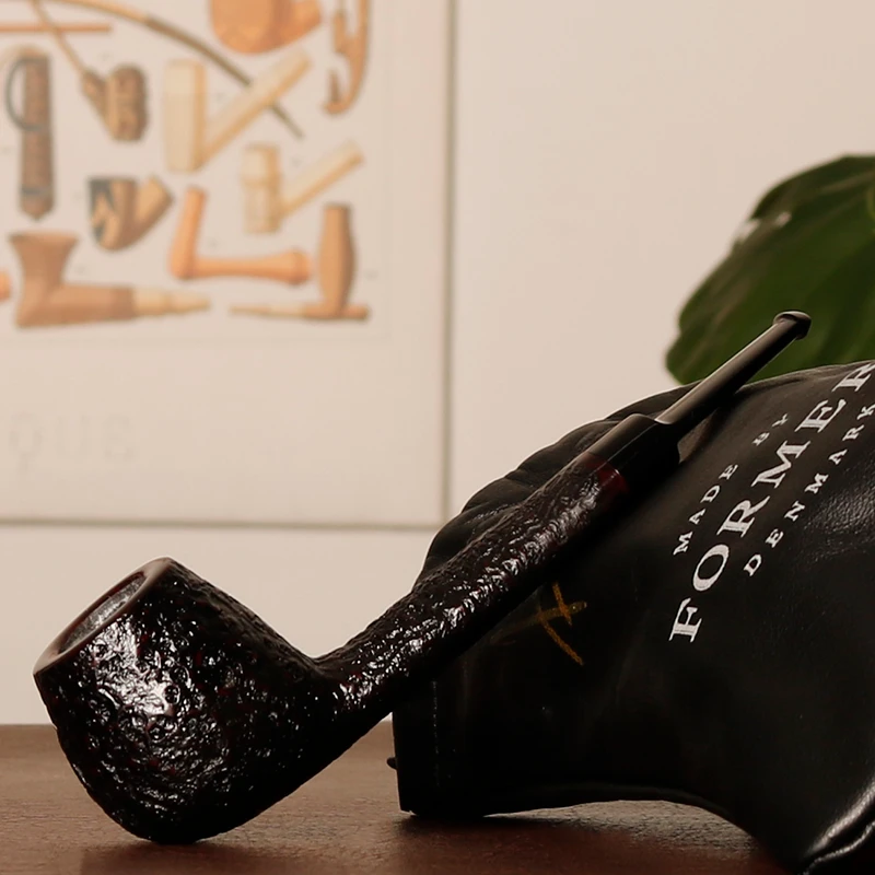 丹麦老大师 佛么Former佛魔 喷砂小苹果长腿直斗 手工石楠木烟斗