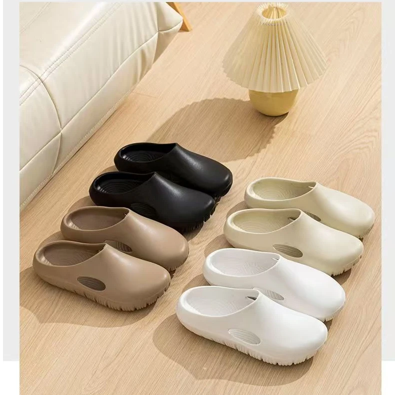 一脚蹬包头厚底拖鞋防滑男士四季外穿防水软底手术室厨师鞋凉拖鞋