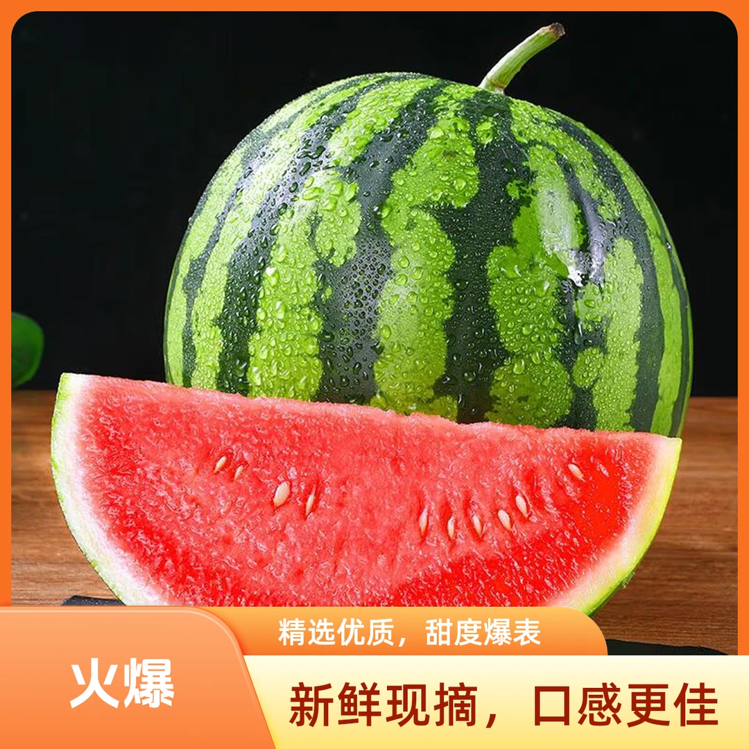 海南正宗麒麟西瓜 新鲜当季西瓜 麒麟西瓜红壤皮薄脆甜
