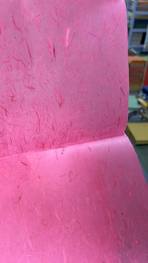 纯手工30*60cm50张玫红色雁楮清水红花