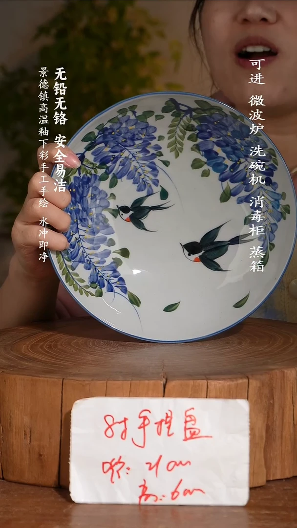 碗瓷景德镇高温瓷釉下彩手绘陶瓷